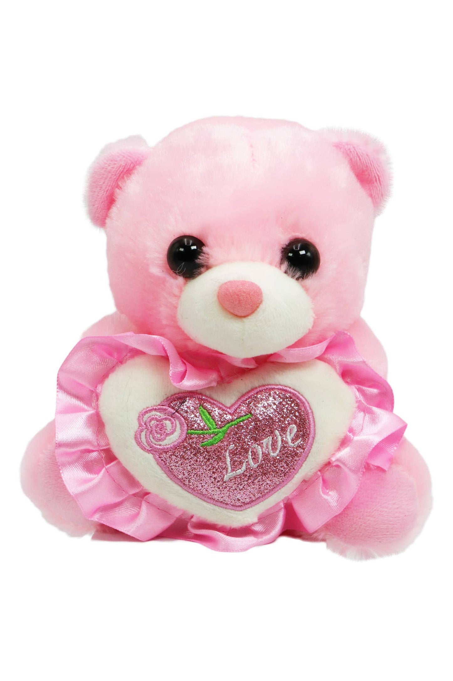 Love Heart Teddy Bear Plush Stuffed Toy - 6 Inch