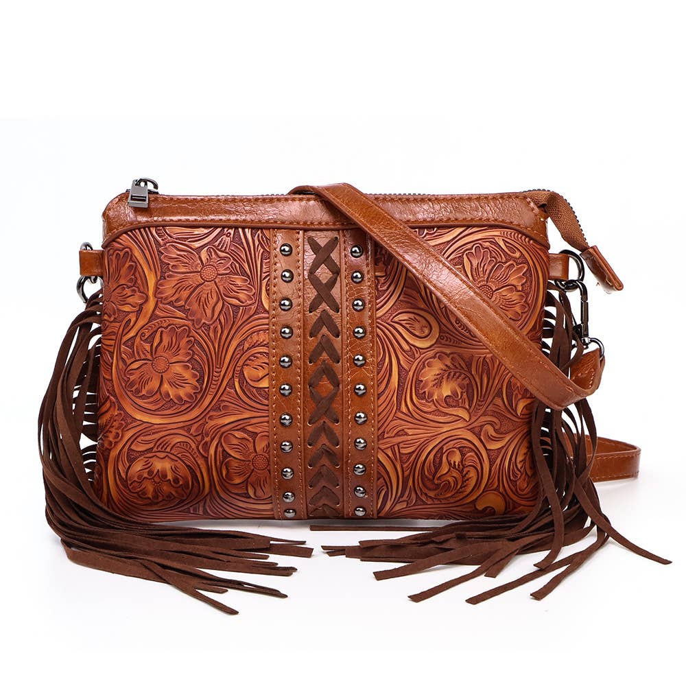 417 Bohemian tassel crossbody bag