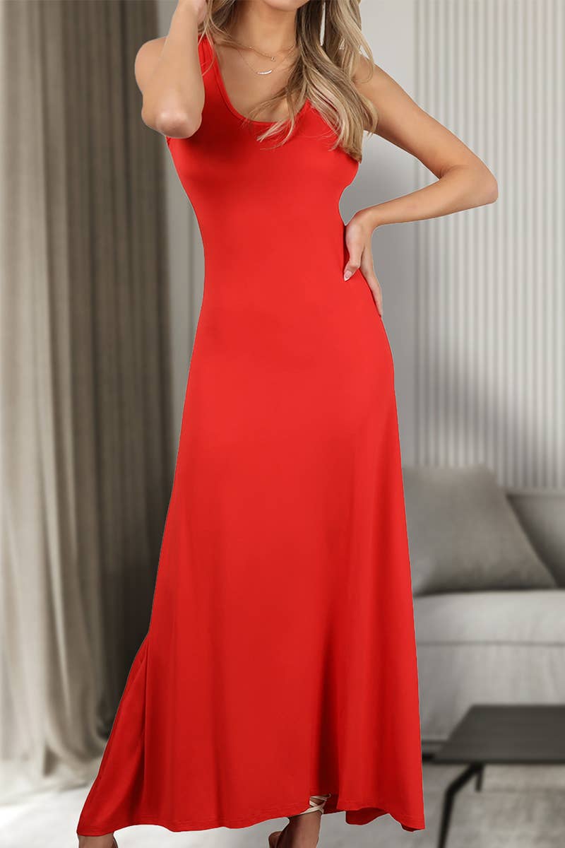 AWDMD281-P_SLEEVELESS TANK TOP STYLE MAXI DRESS