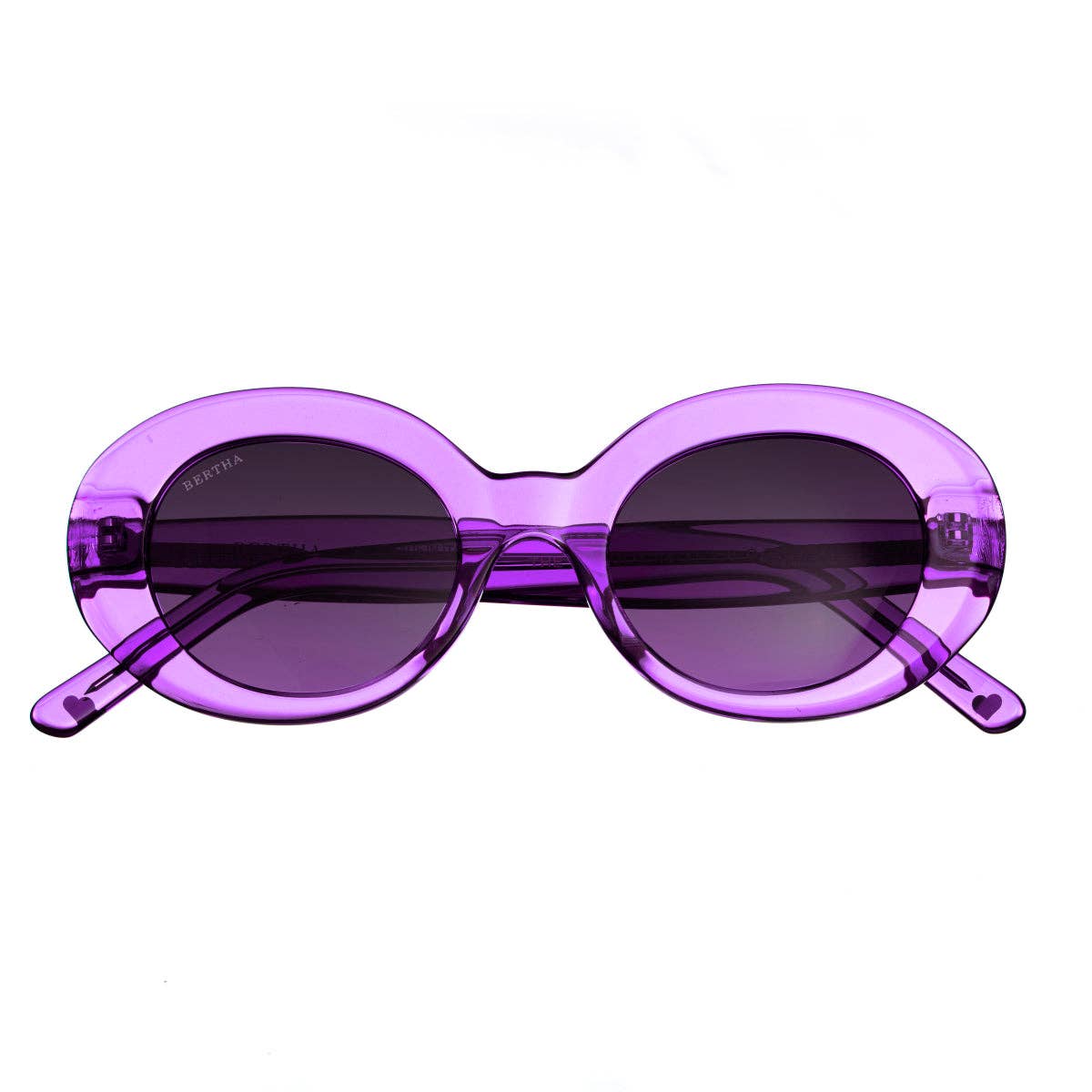 Bertha Margot Handmade-in-Italy Polarized Round Sunglasses