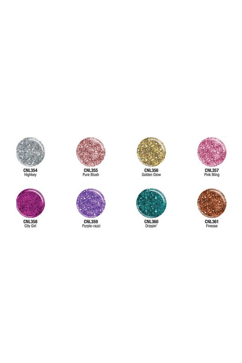 LA Colors CLAC456 Glitter Vibes Nail Polish Set - 24pc