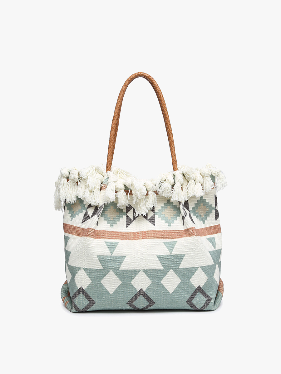 M2091AZT Madison Handwoven Aztec Tote Bag