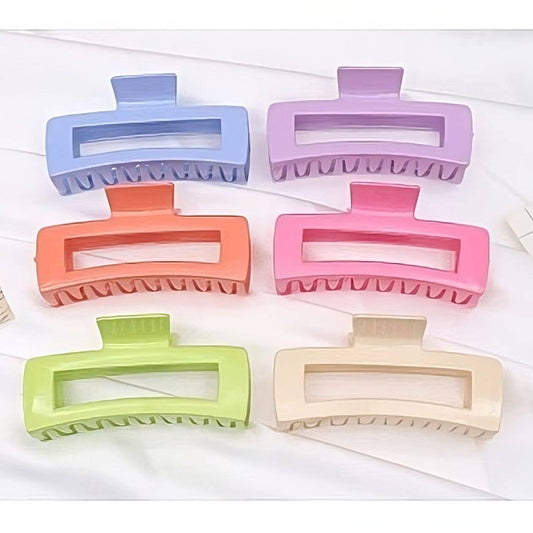 Pastel Color Rectangle Jaw Clip Hair Claw