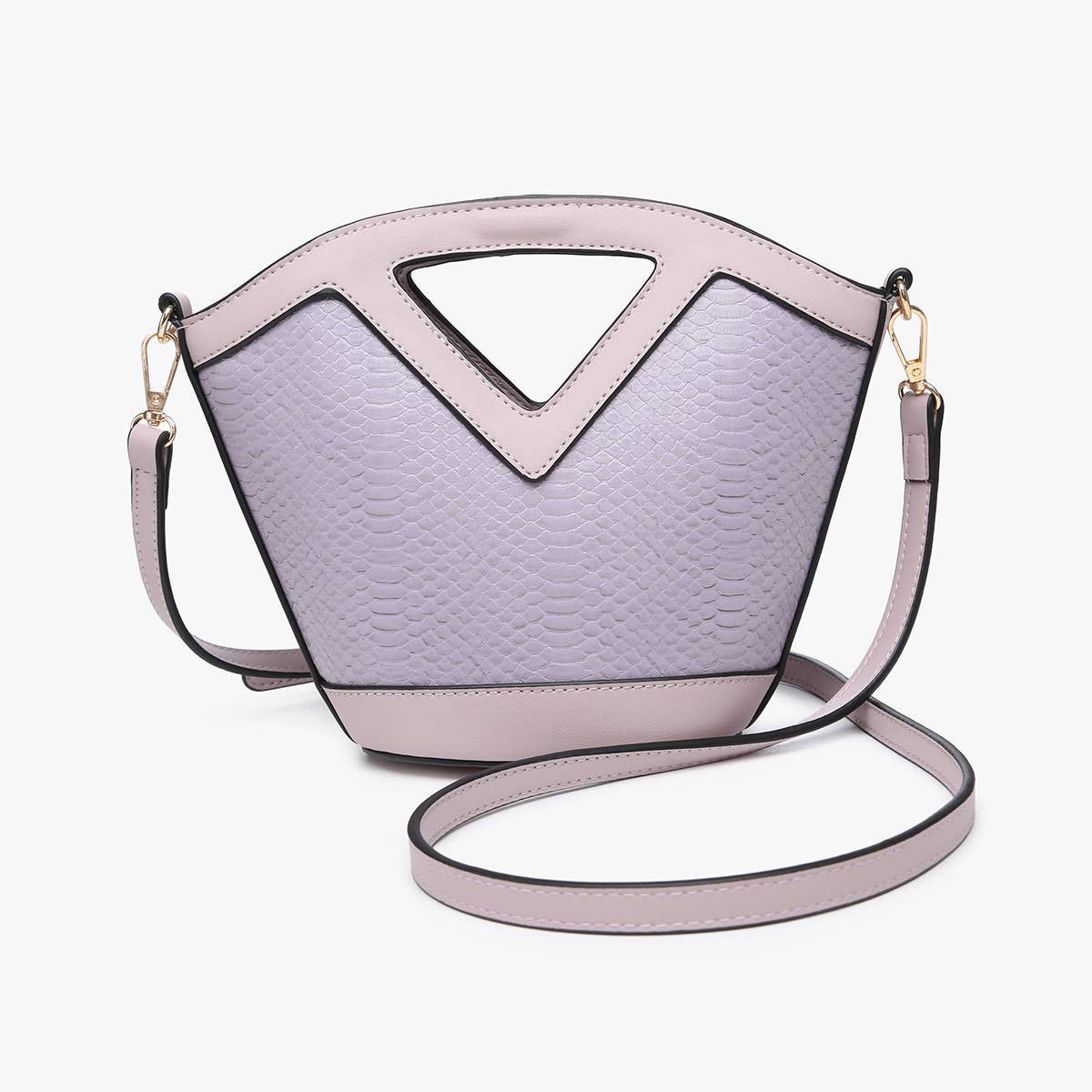 M2269SNK Ashlyn Snake-Textured Bucket Bag – Crossbody
