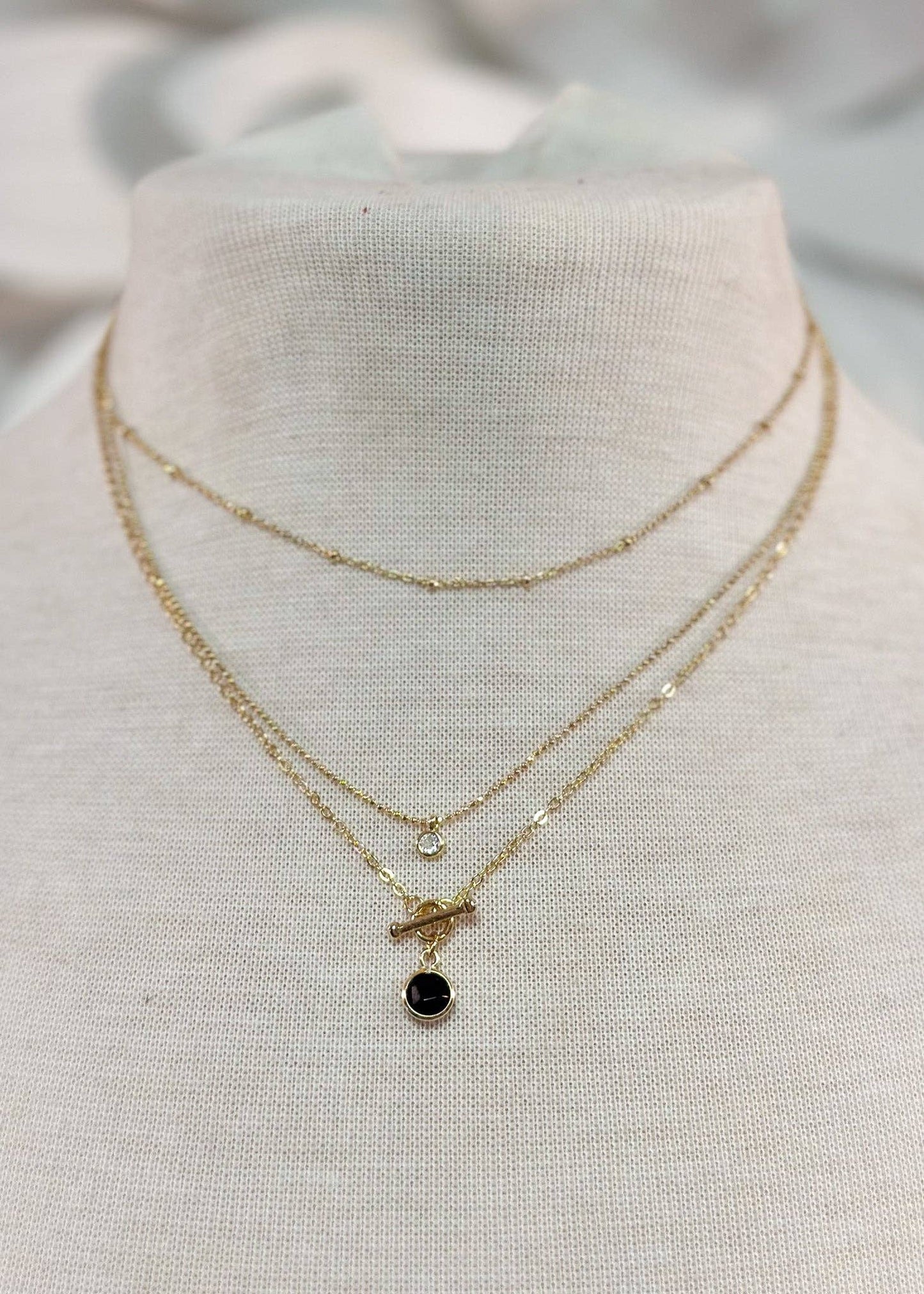 Casey 3 layer Toggle Necklace