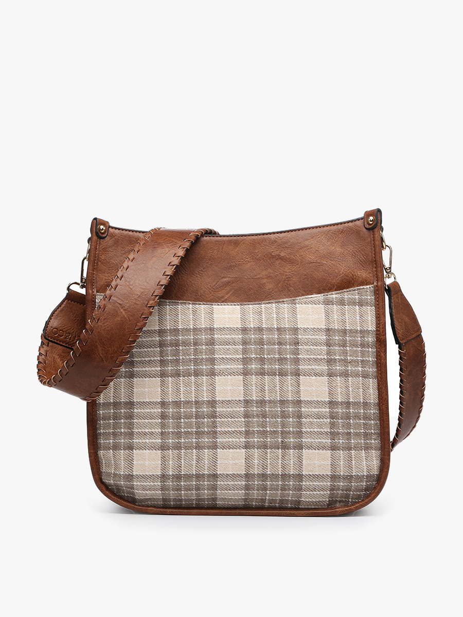 Chloe Plaid Crossbody with Guitar Strap | M1977PLD
