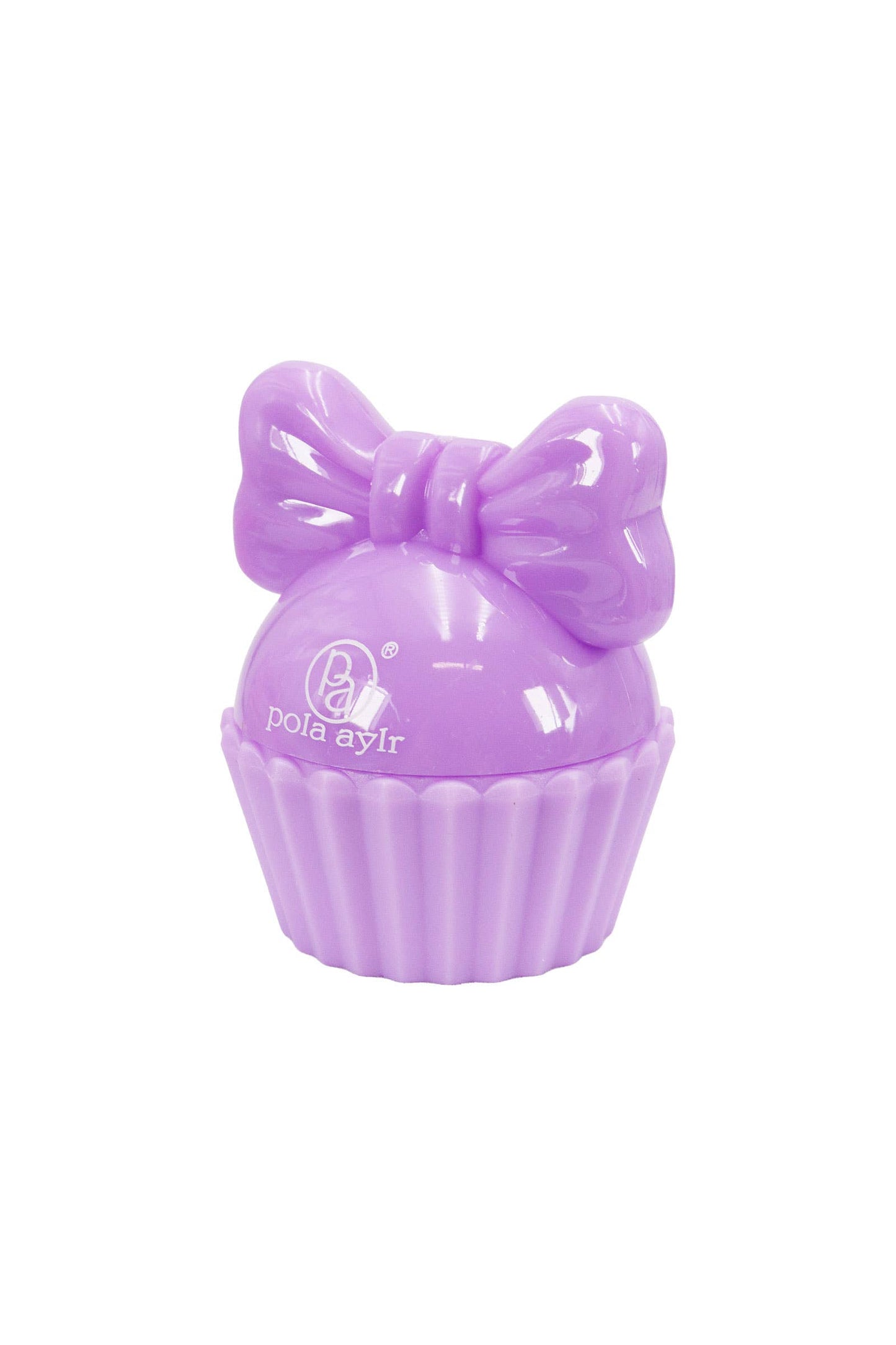 Cupcake Ribbon Bow Round Lip Balm -