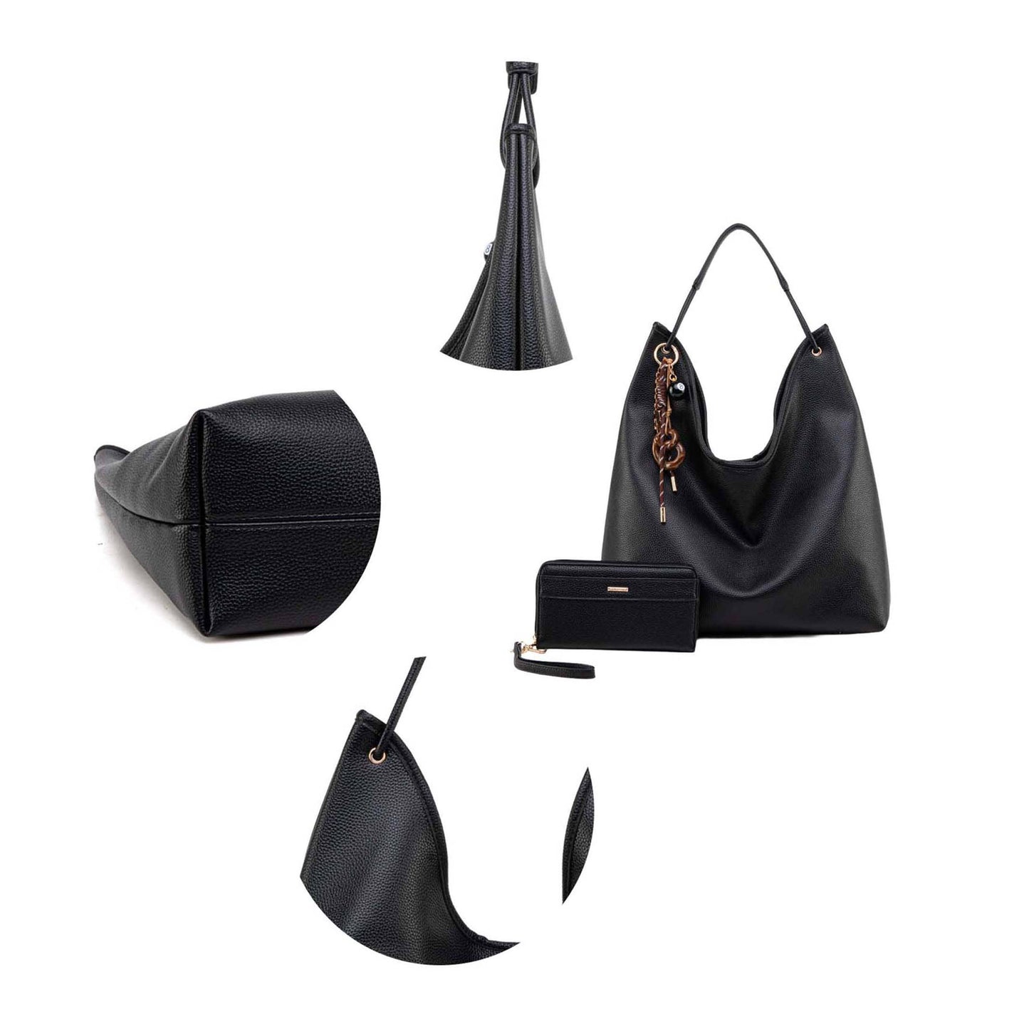 MKF Eloa Women's Hobo Bag with Wallet- 2-piece set by Mia K