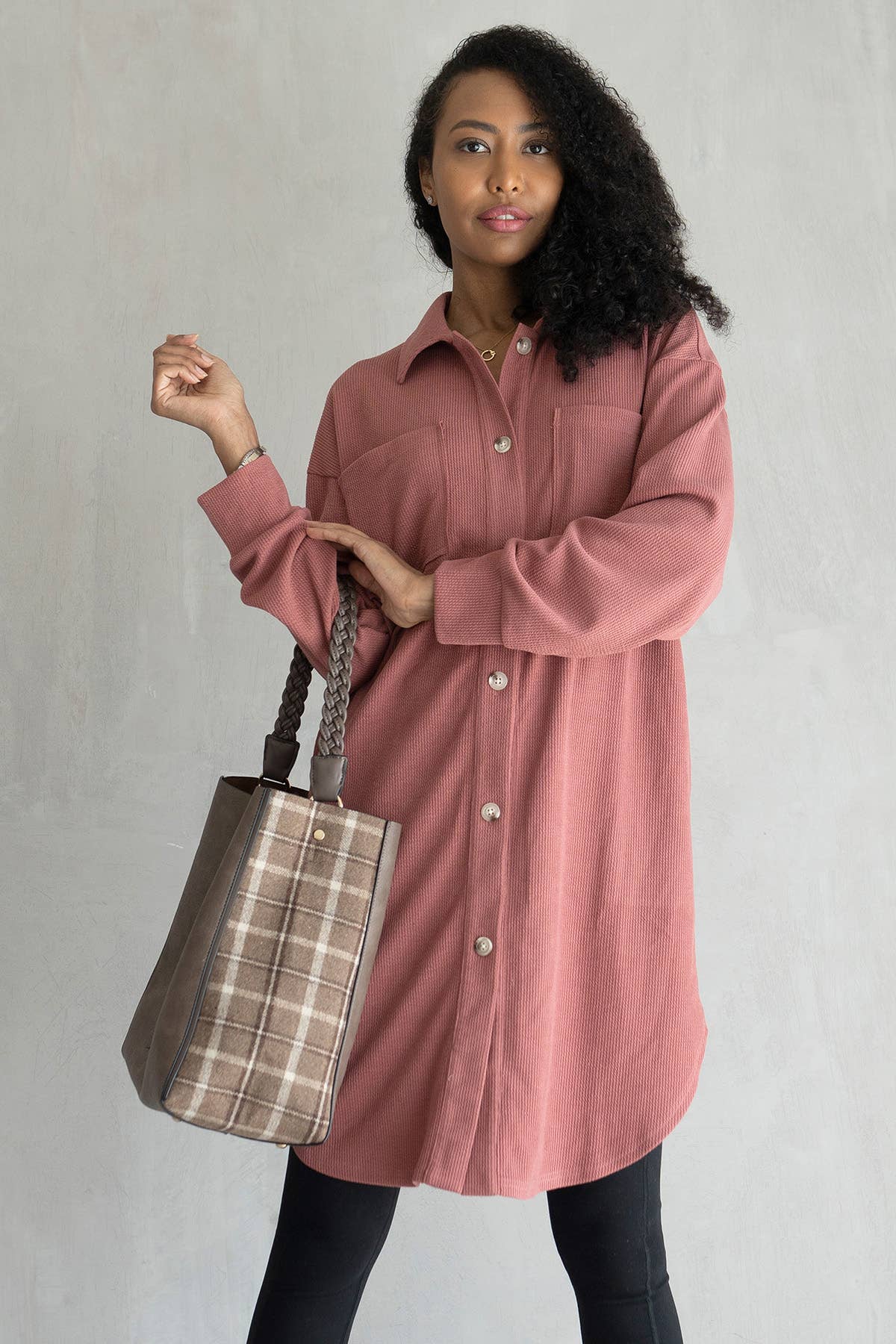 Edith Long Shacket with Pockets | SKT2205