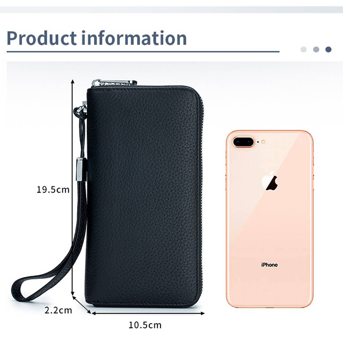 Long Leather Wallet – Soft Handheld Clutch_CUAB00388
