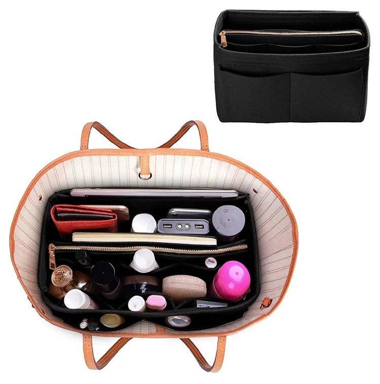 879 Tote Bag Purse Organizer Insert - Charcoal RTS