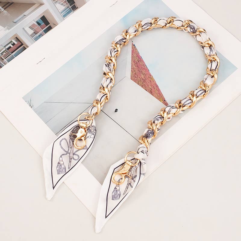 411 Metallic Scarf Hand-Woven Bag Strap