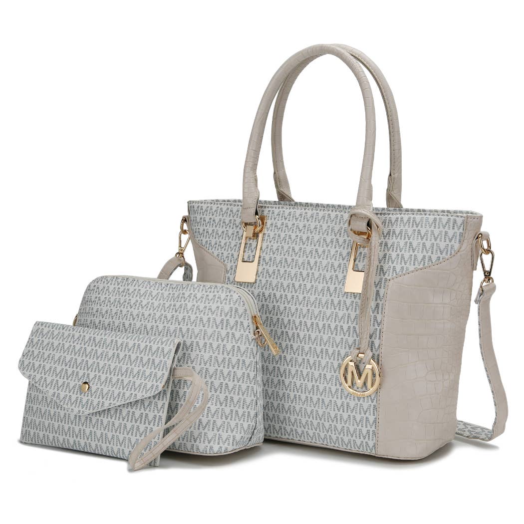 MKF Shonda 3PC Tote Handbag Women Vegan Leather