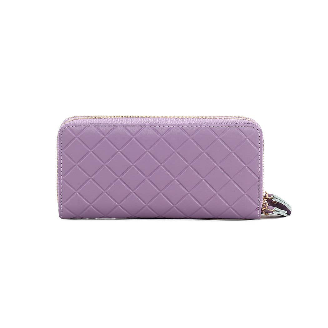 382 MKF Collection Quilted Flower-Embossed Wristlet by Mia K