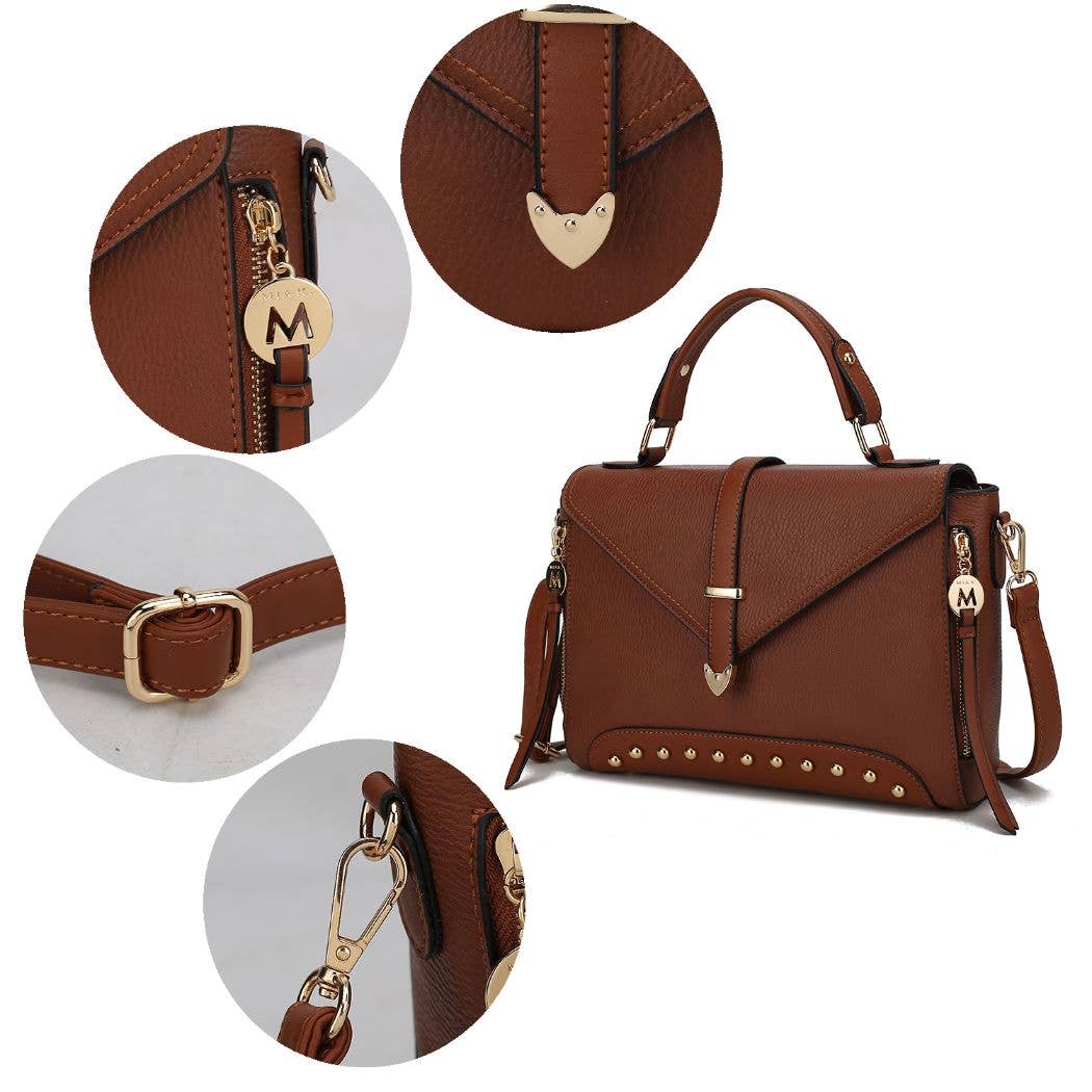 Angela Satchel Handbag Vegan Leather Women's Bags by Mia K