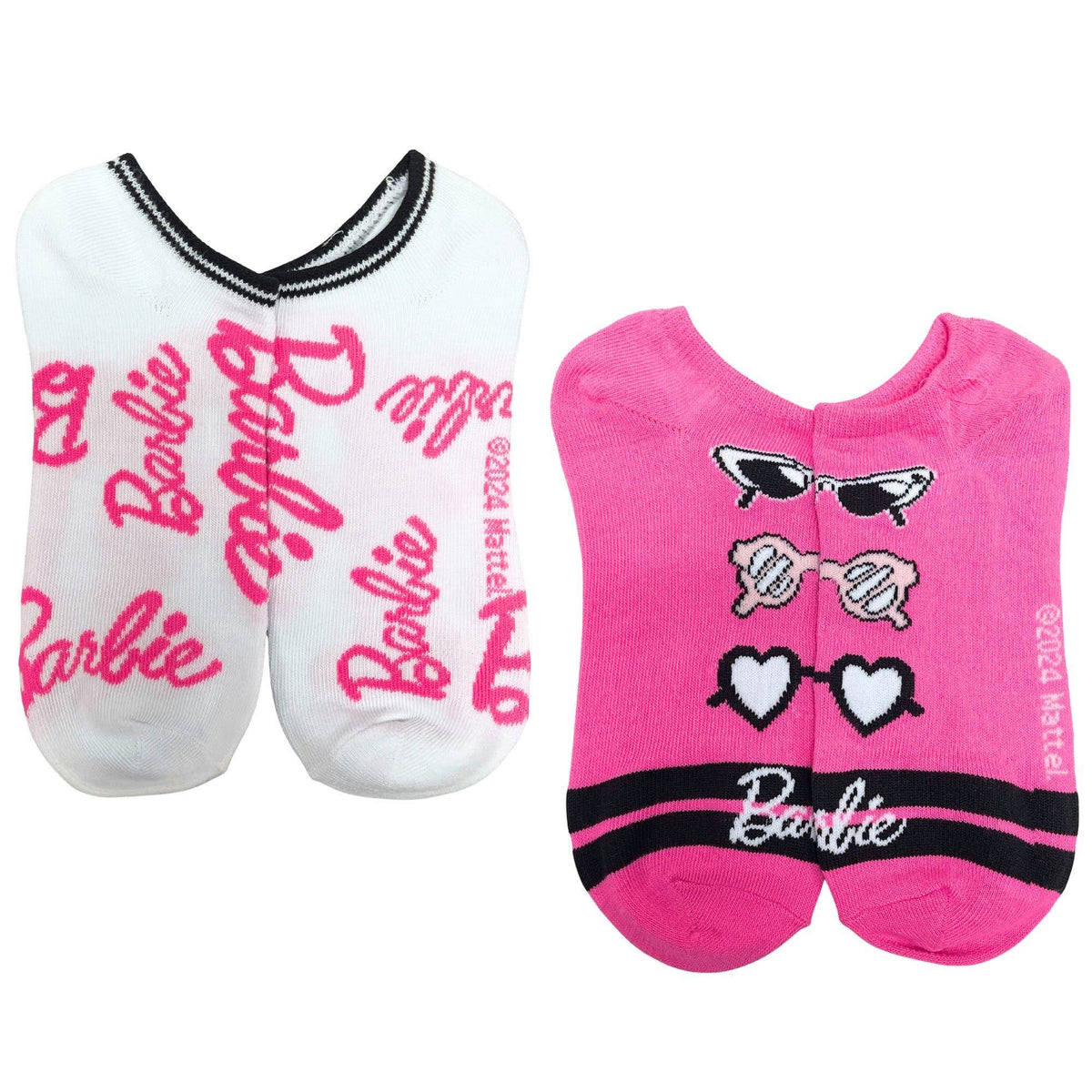 5 Pack Barbie No Show Socks Size 9-11