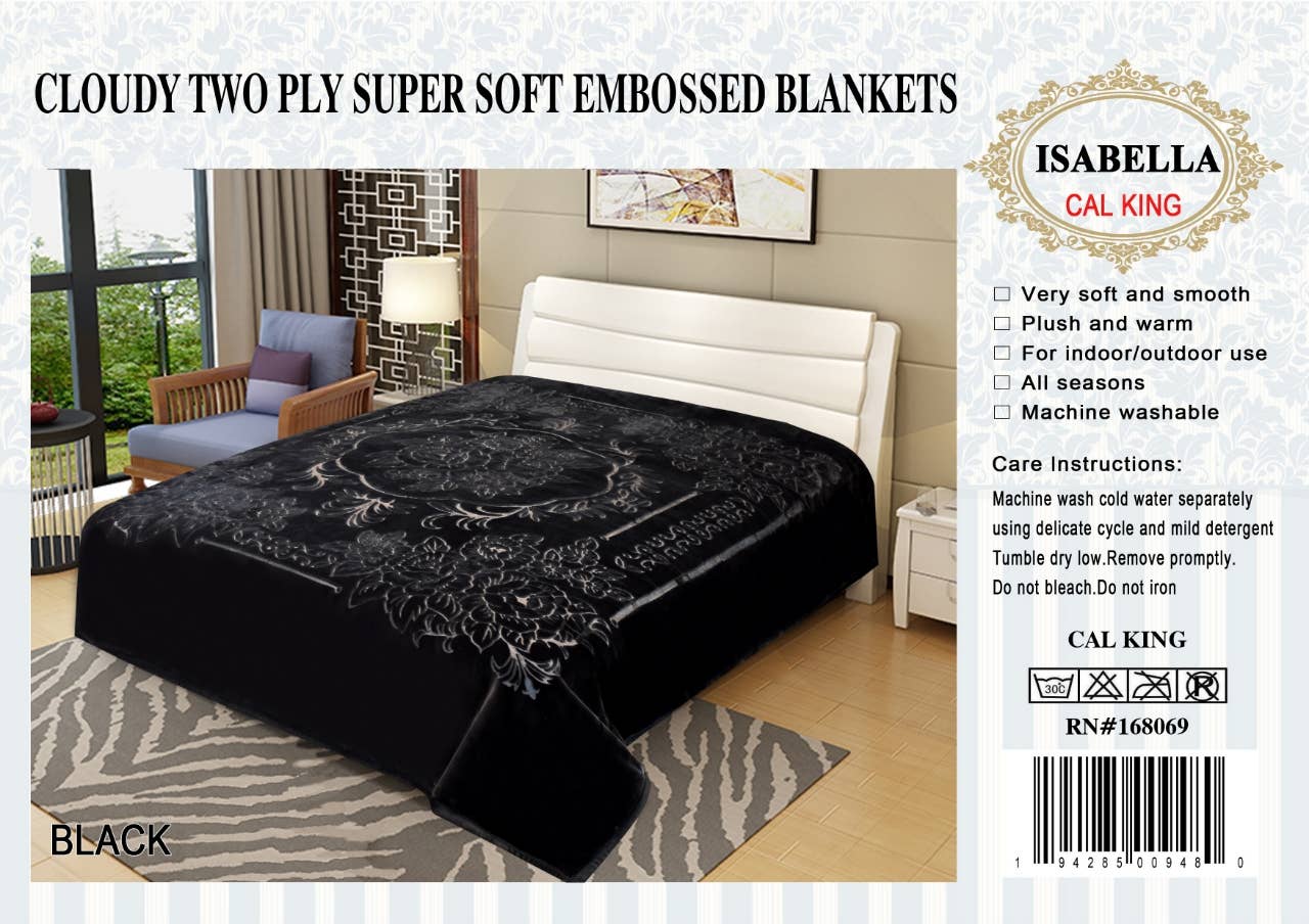 2Ply King Super Soft Thick Warm Mink Blanket - 11 Pounds
