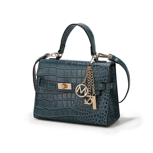 384 Naomi Satchel Handbag Vegan Crocodile Leather Women by Mia K