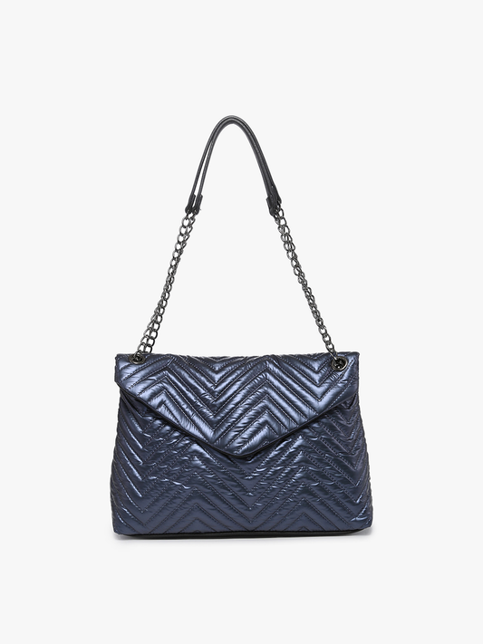 M2186CHV Stelle Nylon Puffer Crossbody Bag – Chain Strap