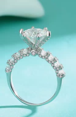 #0620cust Classic Round Cut 3CT VVS Red Moissanite Crown Engagement Ring 925 Silver Unique Crown Designer Tarnish Free Jewelry for Women
