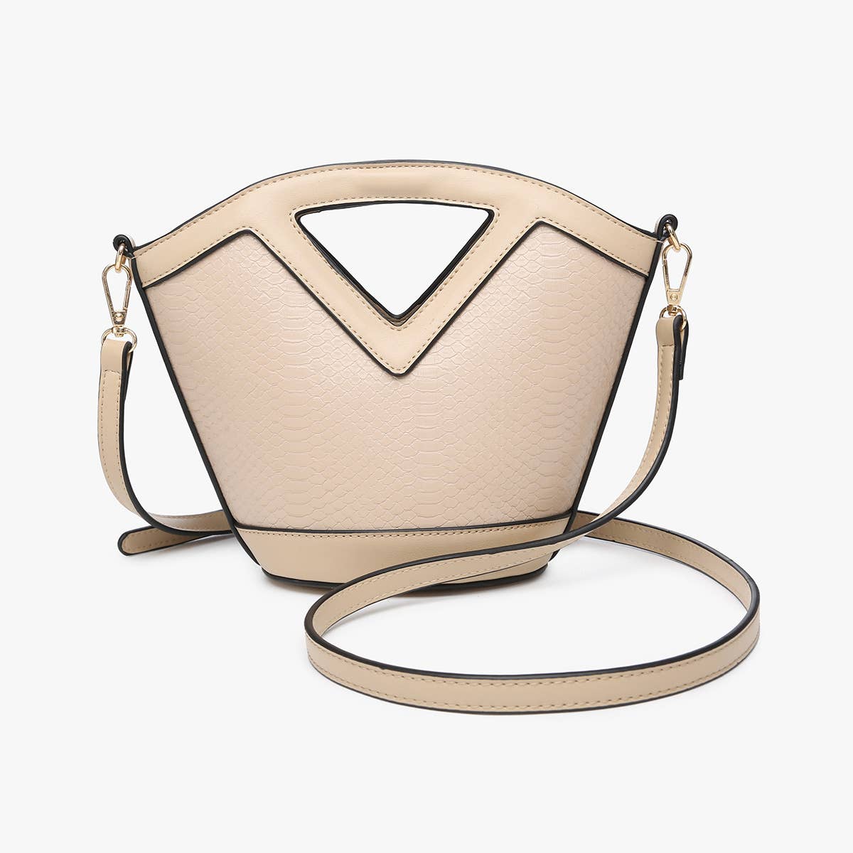 M2269SNK Ashlyn Snake-Textured Bucket Bag – Crossbody