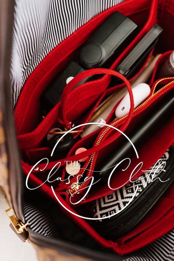 Tote Bag Purse Organizer Insert - Red RTS