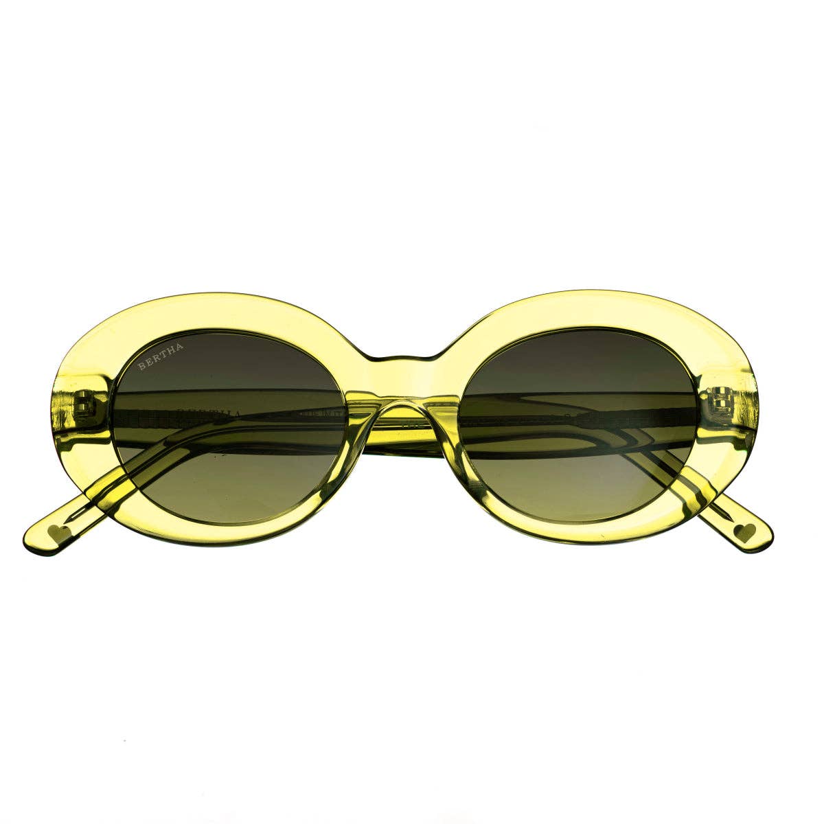 Bertha Margot Handmade-in-Italy Polarized Round Sunglasses