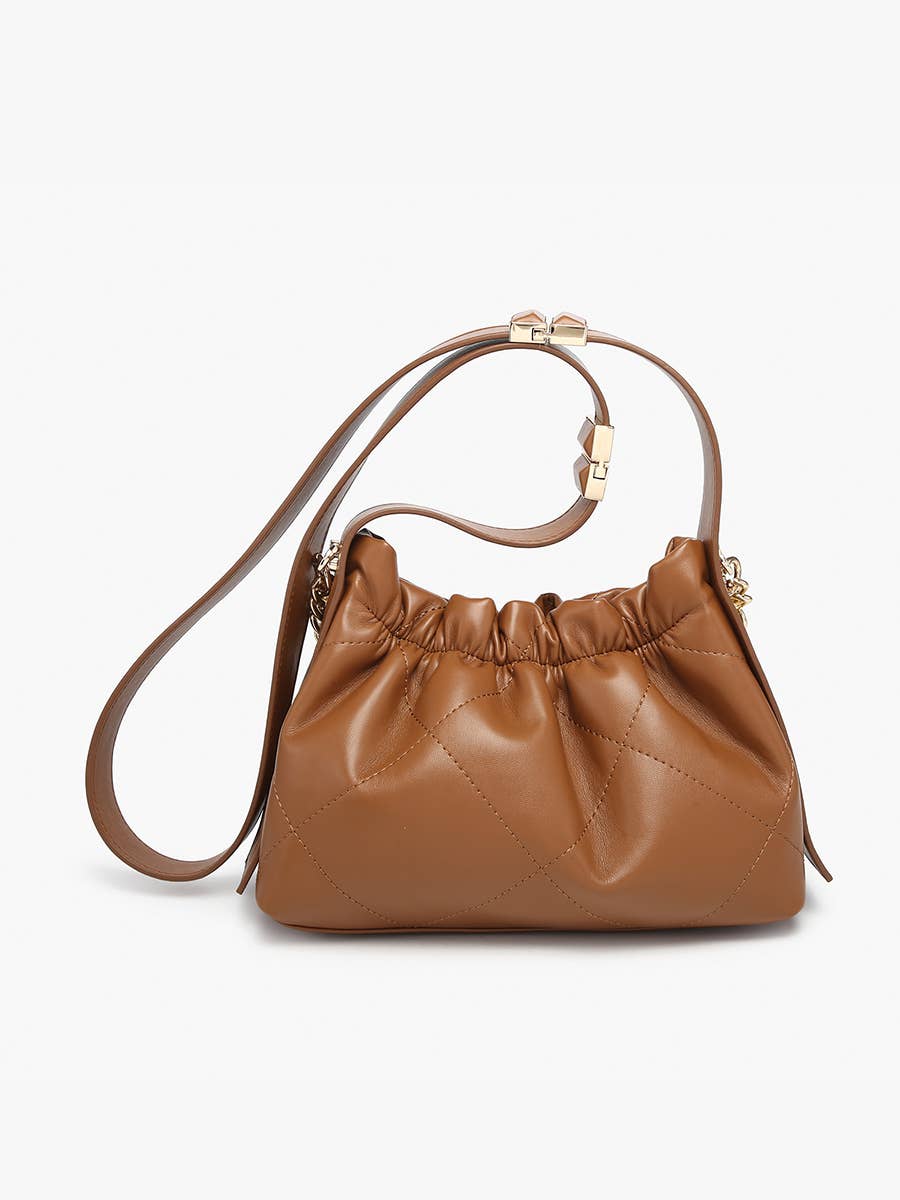 JN2585 Sydney Ruched Bucket Bag – Crossbody Style