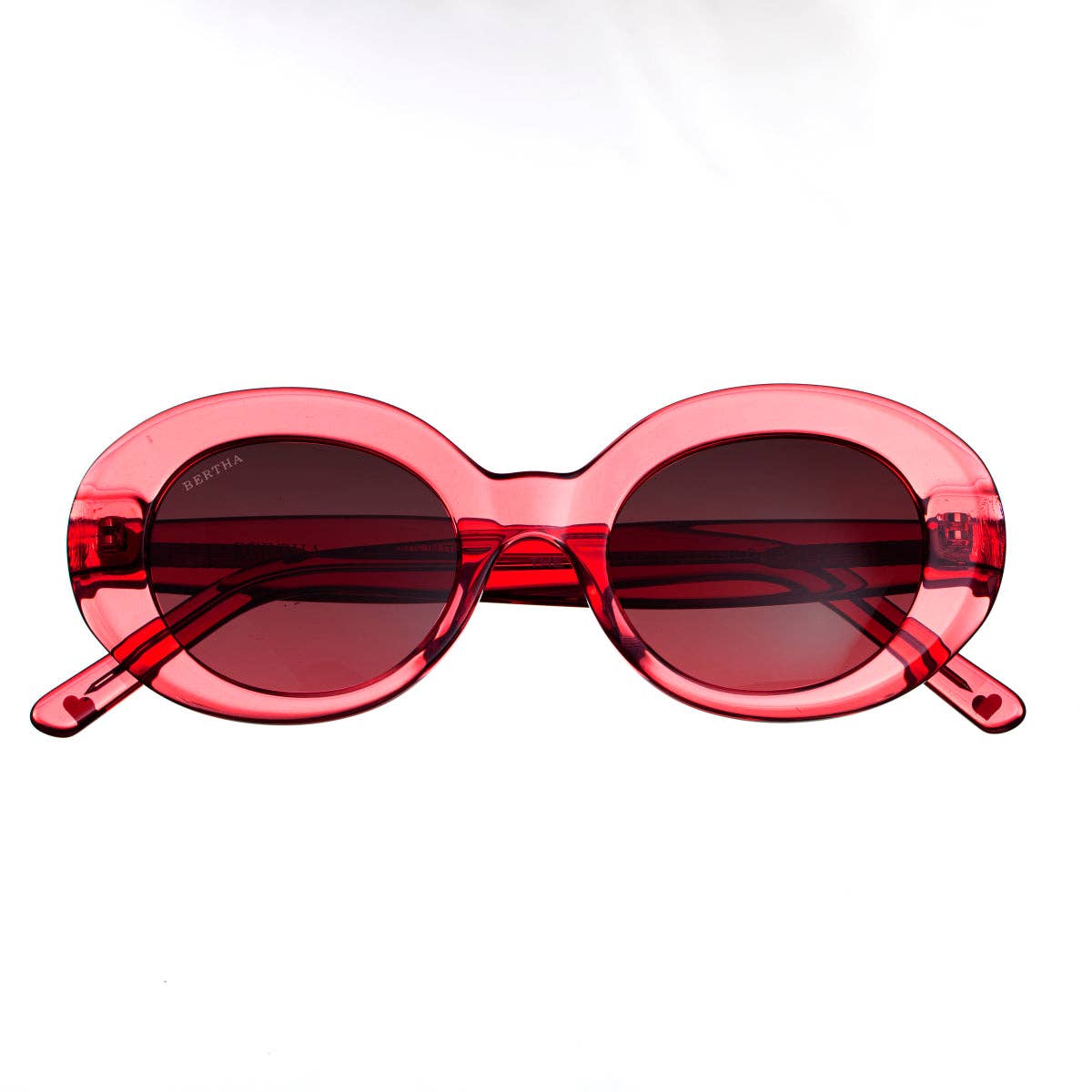 Bertha Margot Handmade-in-Italy Polarized Round Sunglasses
