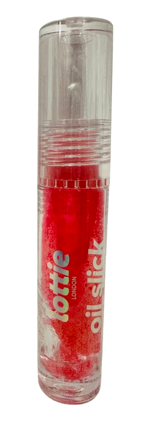 Lottie London Oil Slick, 100% Vegan Lip Oil, Strawberry Dreams, 0.12 fl oz