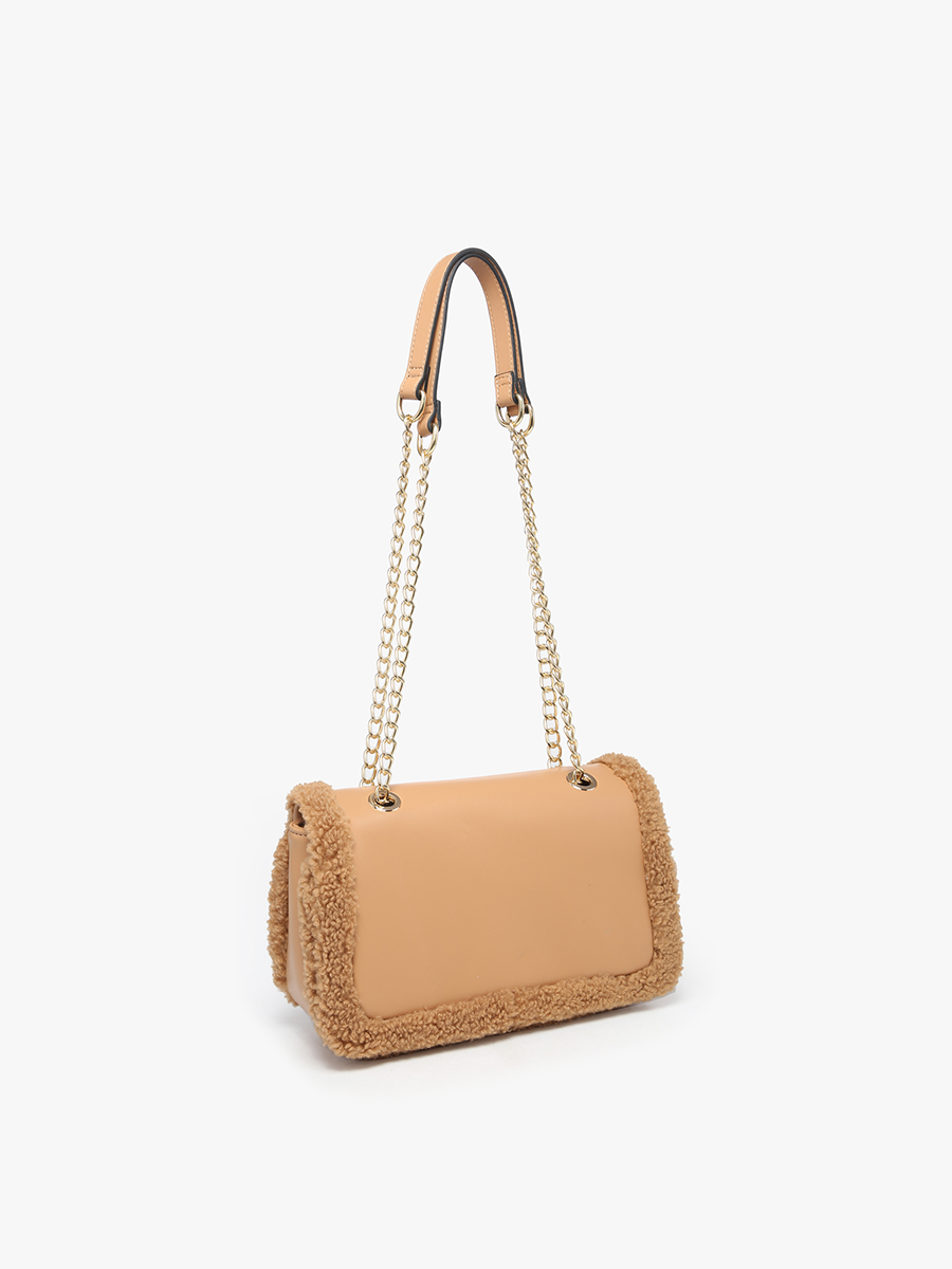 Coco Sherpa Trim Crossbody Bag – Chain Strap | M2356