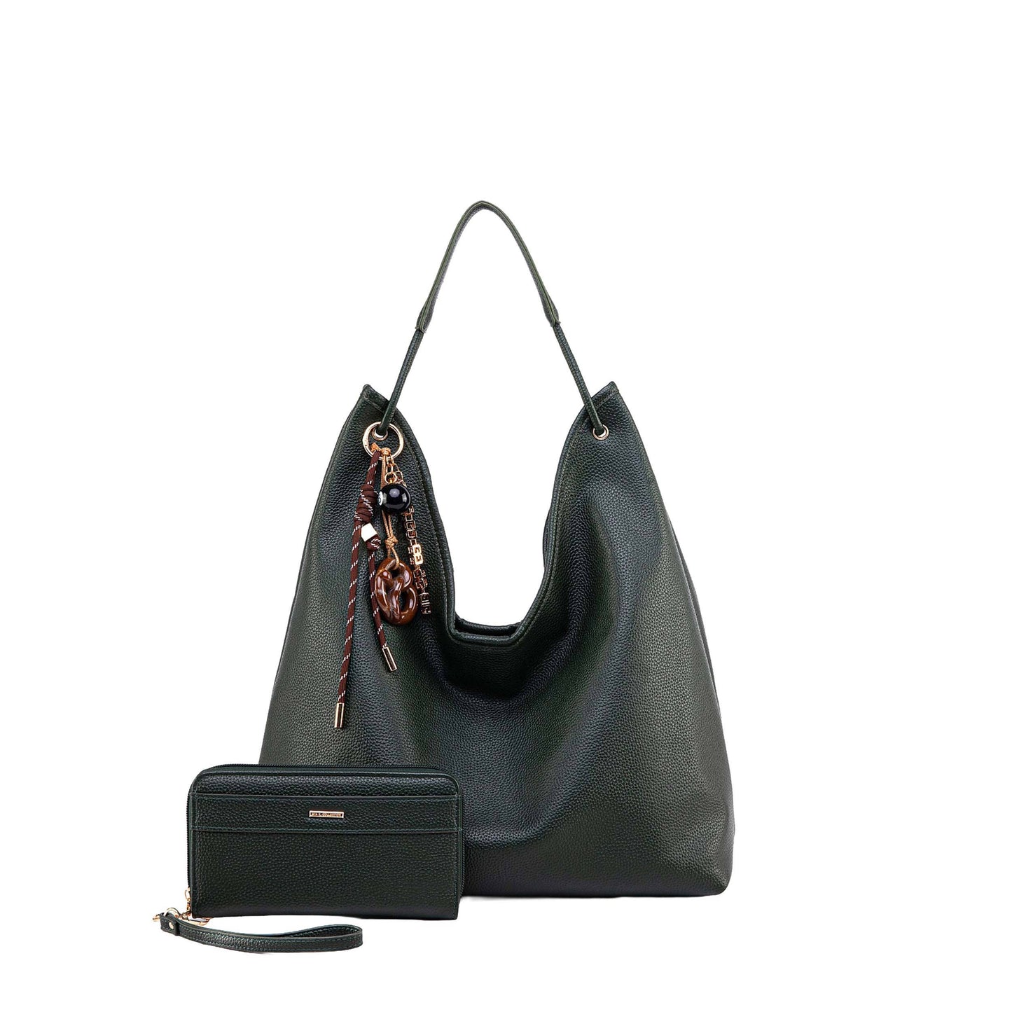 MKF Eloa Women's Hobo Bag with Wallet- 2-piece set by Mia K