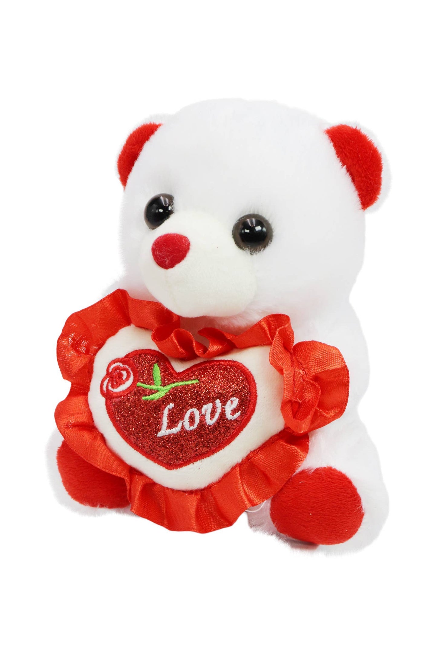 Love Heart Teddy Bear Plush Stuffed Toy - 6 Inch