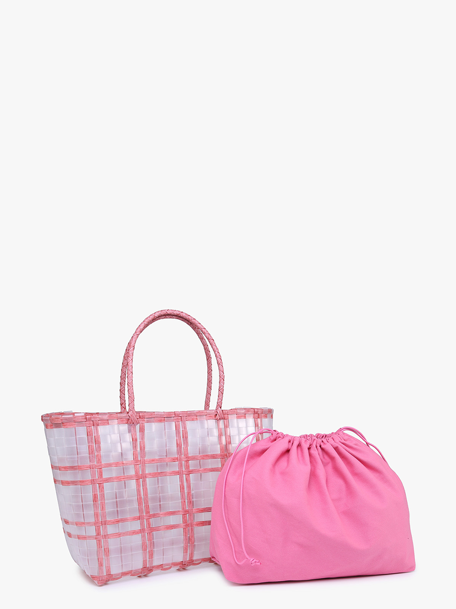 M2340 Alexandria Plastic Colored Contrast Tote Bag