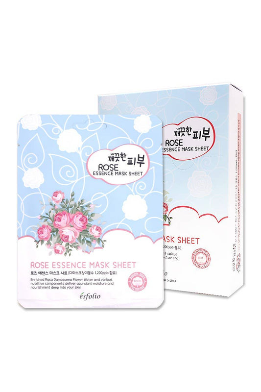 2838 Esfolio ESMPPURO Rose Essence Facial Mask Sheet