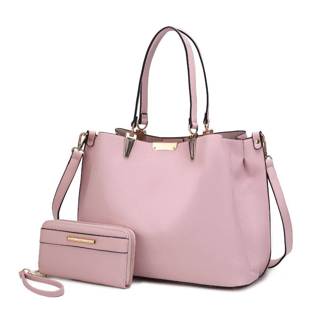 Kane Vegan Leather Women Satchel Bag with Wallet by Mia K
