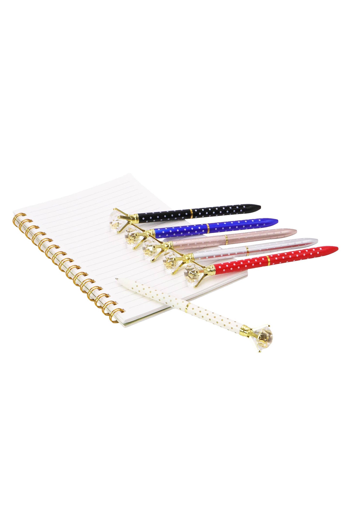 Bling Diamond Metallic Polka Dot Pen -