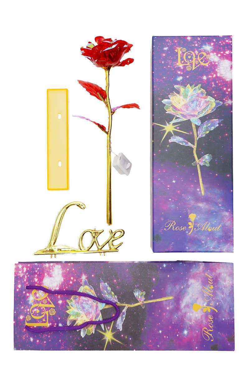 Holographic Led Light-up Galaxy Rose Gift Box