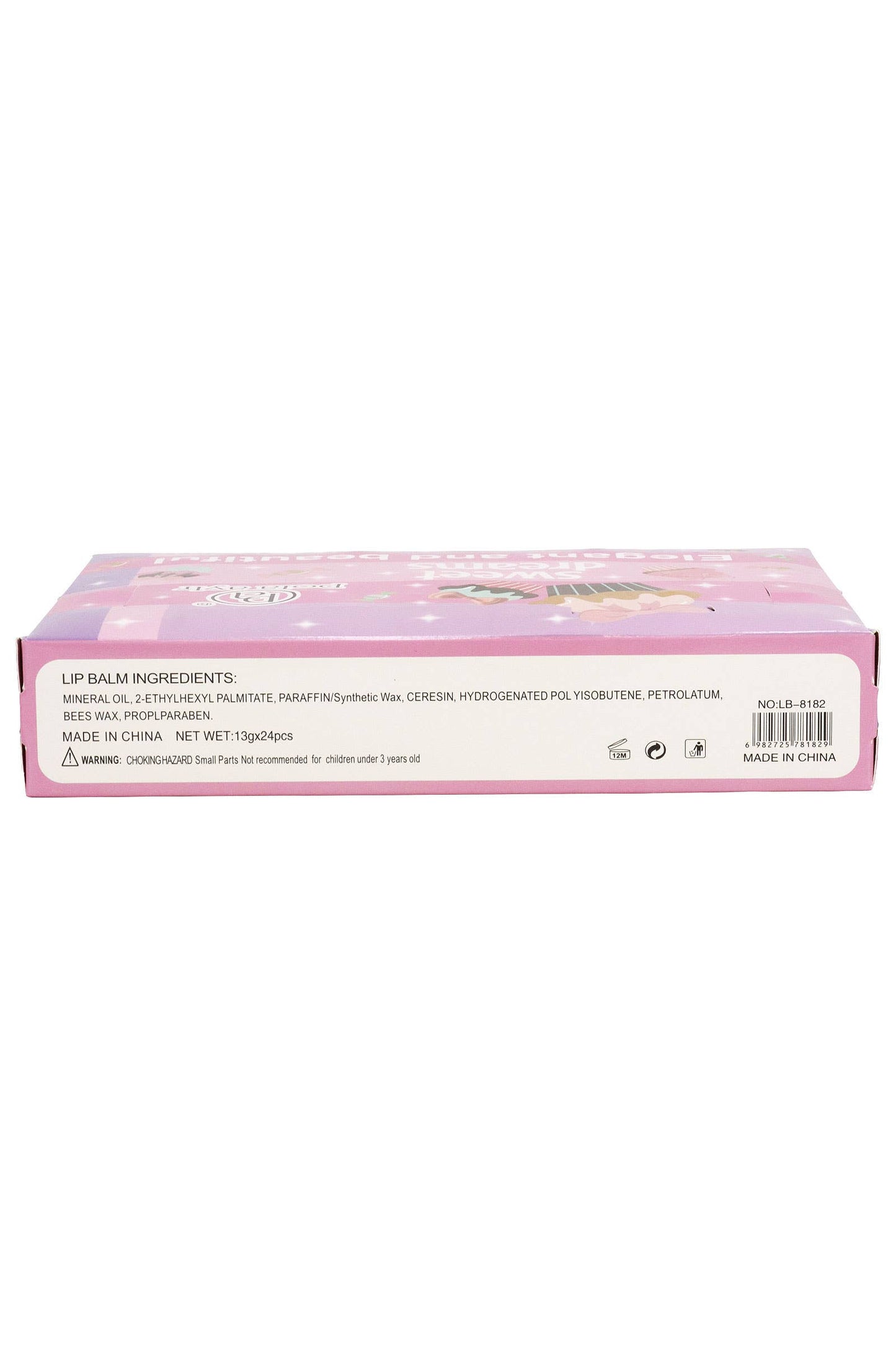 Cupcake Ribbon Bow Round Lip Balm -