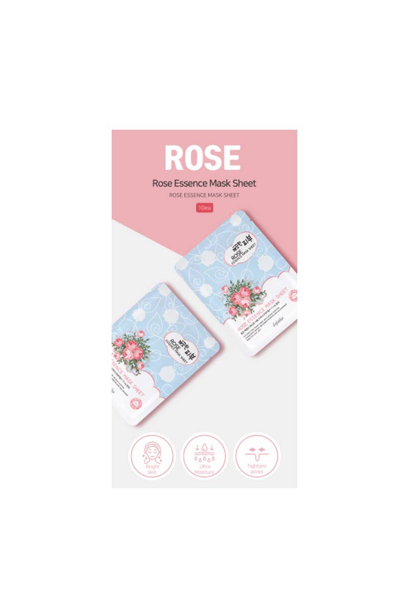 2838 Esfolio ESMPPURO Rose Essence Facial Mask Sheet