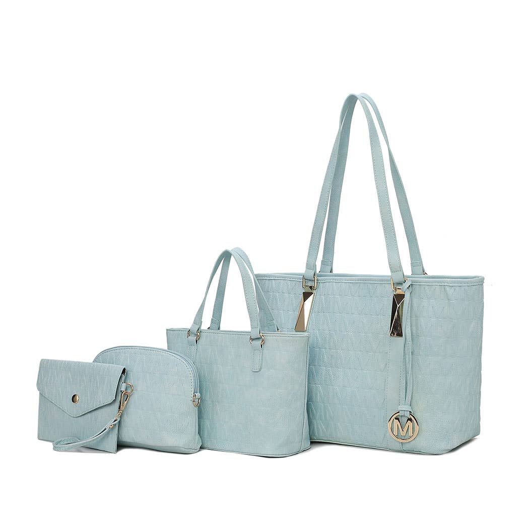 MKF Arya Signature Women’s Tote Bag by Mia K- 4 PCS Sets