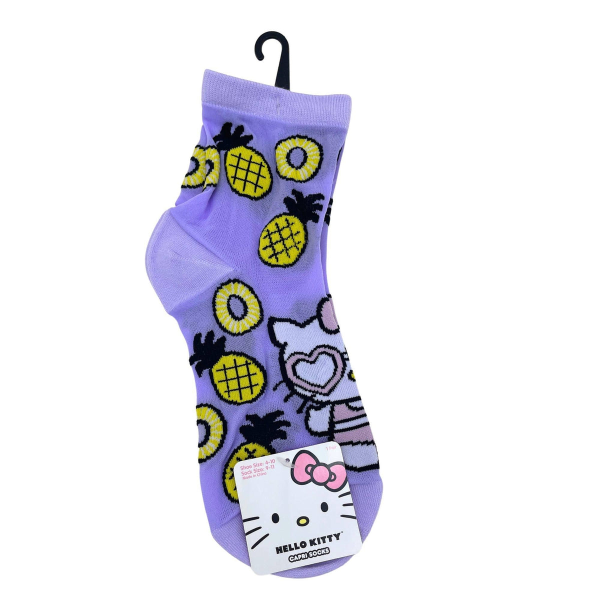 Hello Kitty Capri Socks in Purple Size 9–11