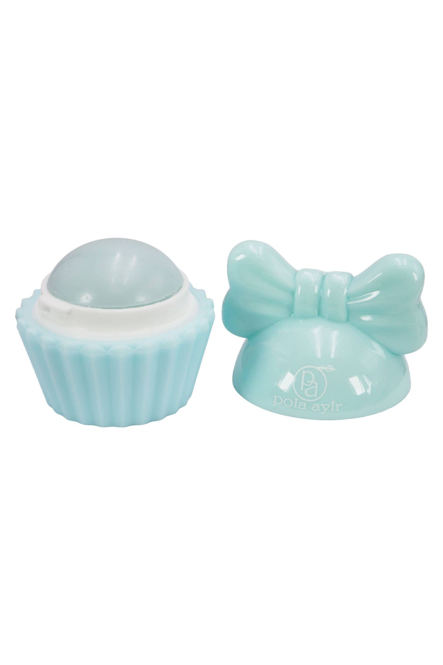 Cupcake Ribbon Bow Round Lip Balm -