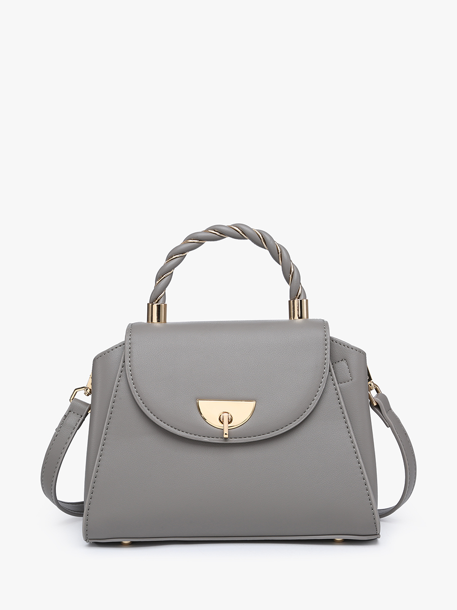Clarke Twist Lock Small Satchel –Braided Handle Bag | EH2252