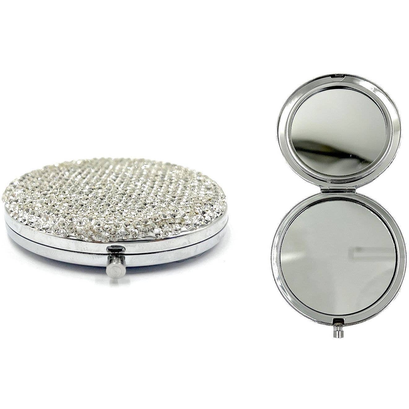 158 Dazzling Rhinestone Case Makeup Handheld Mirror
