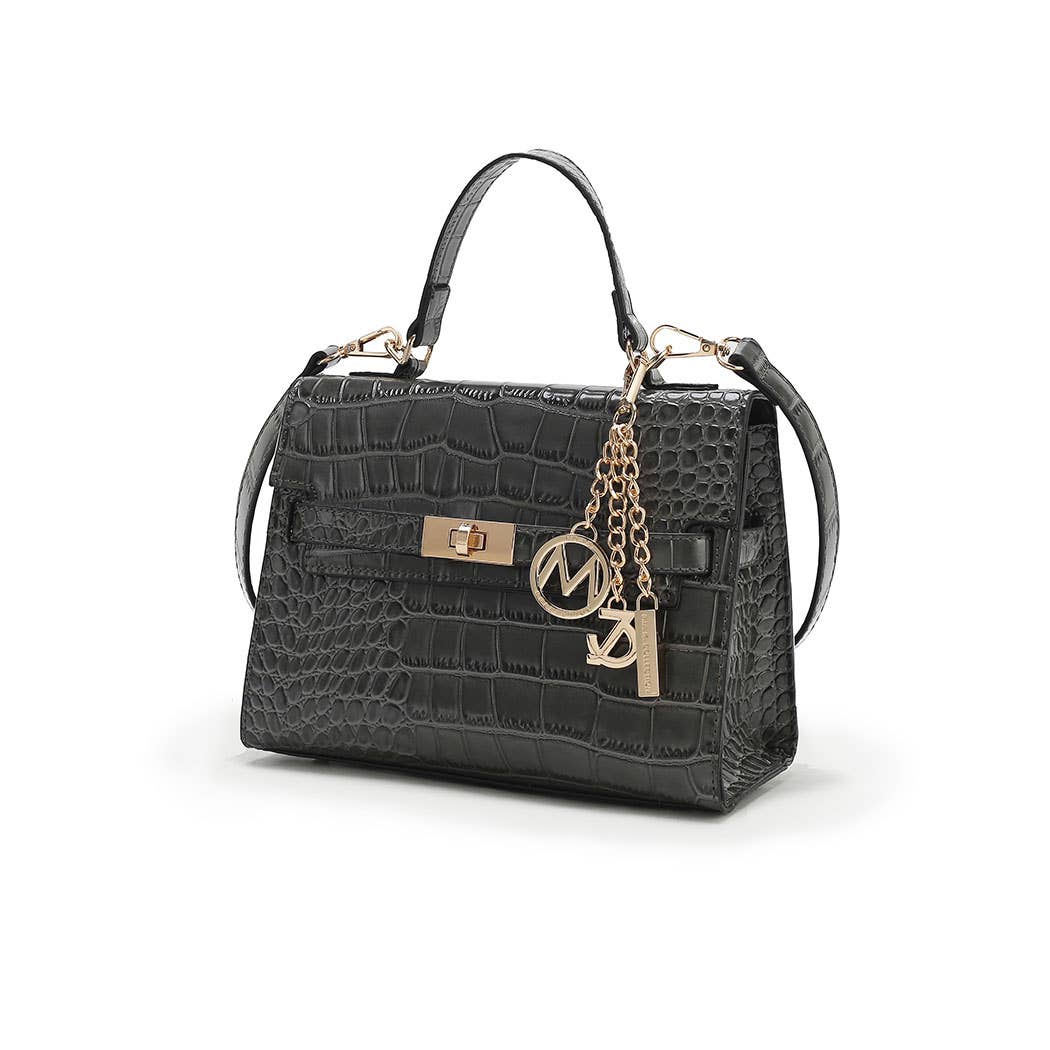 384 Naomi Satchel Handbag Vegan Crocodile Leather Women by Mia K