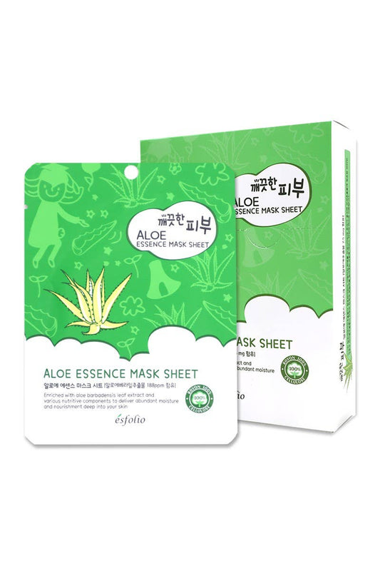 2833 Esfolio ESMPPUAL Aloe Essence Facial Mask Sheet