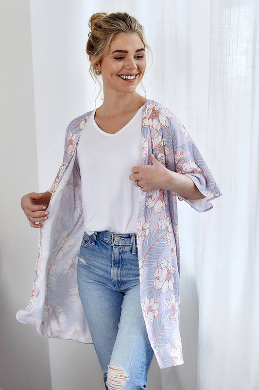KM1036 Venice Short Sleeve Kimono