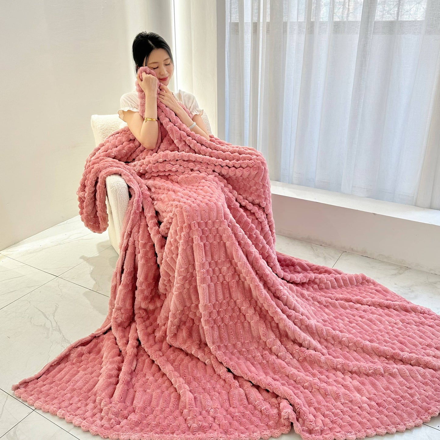 Turtle Fleece Throw – Bubble-Texture Ultra Plush Blanket for Cozy Comfort