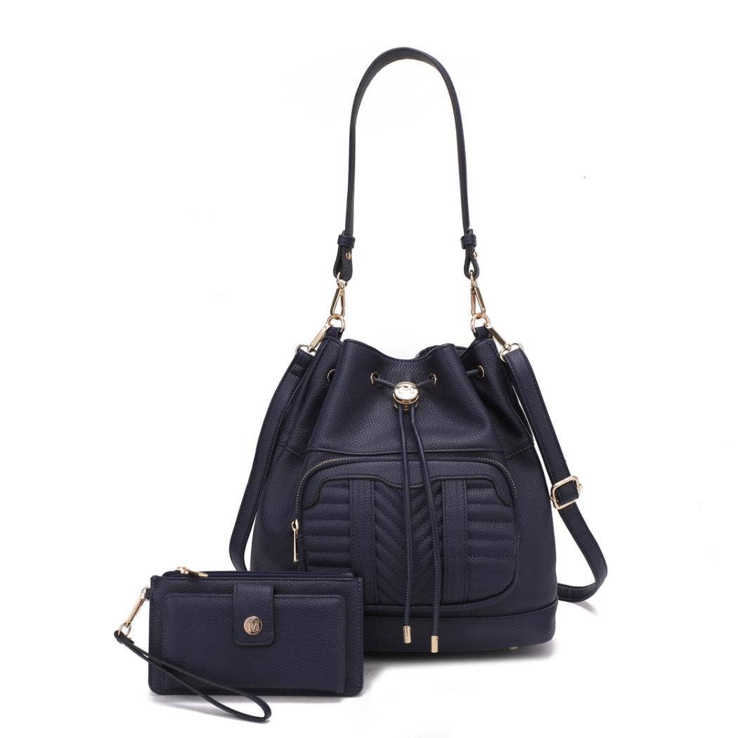 Ryder Vegan Leather Women Shoulder Bag with Wallet by Mia K